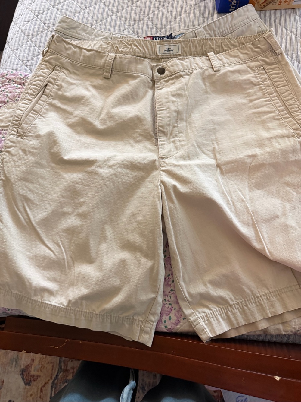 Size 36 men's shorts, dockers, and chaps. One pair $8 both pair only $14.